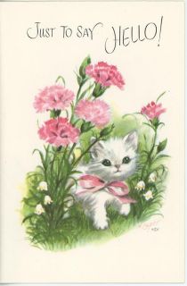 Lily of The Valley Pink Carnations Marjorie Cooper Art Card