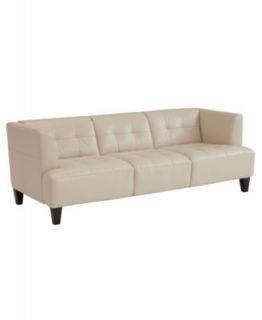 alessia leather sofa 83 w x 37 d x 28 h