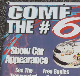 1999 Mark Martin Bi Lo Store Banner Promoting Car Appearance