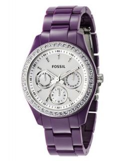 Fossil Watch, Womens Purple Plastic Bracelet 37mm ES2369