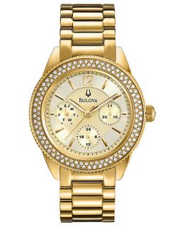 Bulova Watch, Womens Gold Tone Stainless Steel Bracelet 38mm 97N102