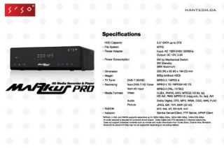 Markus Pro 1080p HD PVR Hard Drive Recorder Player Record VCR Set Top