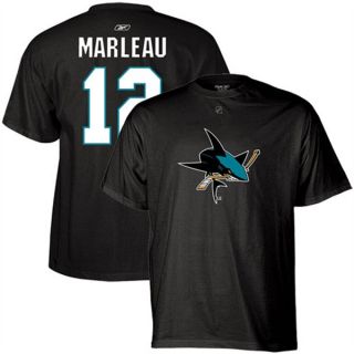 San Jose Sharks Patrick Marleau Black Jersey T Shirt Sz XXL 2XL