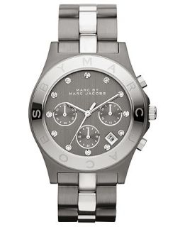 Marc by Marc Jacobs Watch, Womens Chronograph Silver and Gunmetal Ion