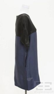 Marni Blue Black Colorblock Shift Dress Size 42