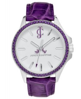Juicy Couture Watch, Womens Stella Blue Embossed Leather Strap 40mm
