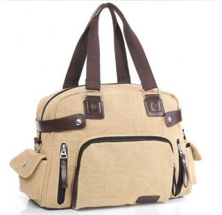 Canvas Travel Shoulder Bag Bookbag Duffle Casual Work Unisex