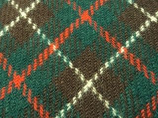 Marshall Field Company Necktie Checks Pattern Green Brown Wool Tie