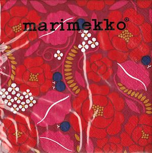 Marimekko Sonja Red Serviette Napkins 24 x 24 cm Directly from Finland