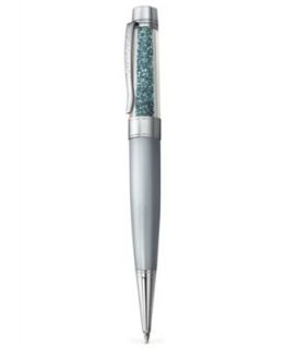 Swarovski Accessory, Silver Tone Indian Sapphire Crystalline USB Pen