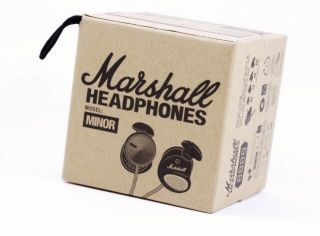 Marshall Minor Black Gold Audio in Ear Stereo Headphones New