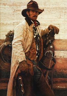 Lee Martin Standing Star Ranch James Bama Cowboy Print