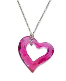 Swarovski Necklace, Mini Fuchsia Love Heart Crystal Pendant