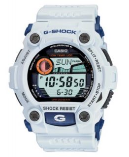 Shock Watch, Mens Digital White Resin Strap 46mm G8900A 7   All