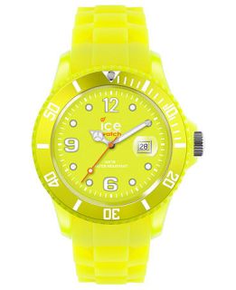 Ice Watch Watch, Womens Ice Flashy Neon Yellow Silicone Strap 43mm
