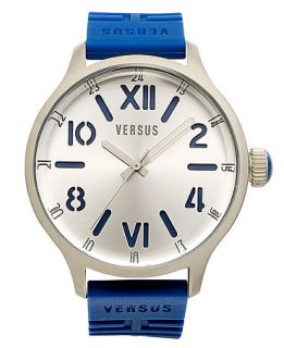 Versus by Versace Watch, Unisex City Blue Rubber Strap 44mm 3C7070
