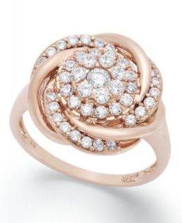 Wrapped in Love™ Diamond Ring, 14k Rose Gold Diamond Pave Knot Ring
