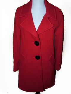 Marvin Richards NY Size 8 Womens Wool Red Winter Coat
