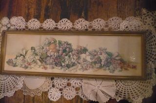 Gold Gesso Frame Yard Long Print Picture ~Bridal Favors~ Mary E. Hart