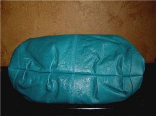 Francesco Biasia Aqua Leather Bag Tote Purse Zip Handbag Retails $568