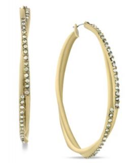 Jessica Simpson Earrings, Gold Tone Half Hoop Earrings   Fashion