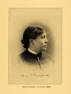 1st WI School Superintendent Mary D Bradford ORIGINAL HISTORIC IMAGE