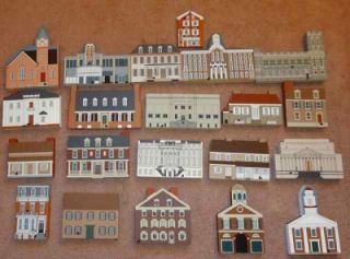 Cats Meow Wood Village Pieces PA DC NY Huge Lot of 21 Vintage