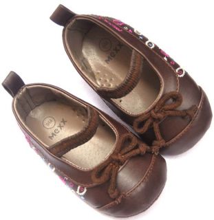 Brown Mary Jane Kids Baby Toddler Girl Shoes Size 1 2 3
