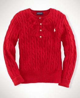 Ralph Lauren Kids Sweater, Girls Ruffle Sweater