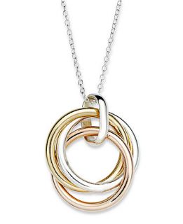 Giani Bernini Tri Tone Necklace, Rolling Pendant   Necklaces   Jewelry
