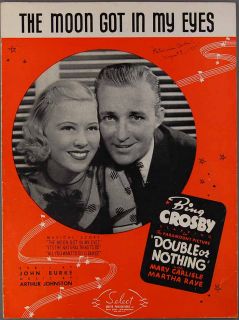 BING CROSBY The Moon Got in My Eyes DOUBLE OR NOTHING Burke & Johnston