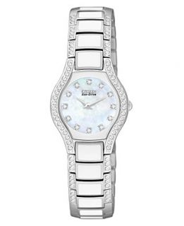 Citizen Watch, Womens Normandie Stainless Steel and White Resin