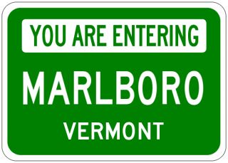 Marlboro Vermont You Are Entering Aluminum City Sign