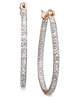 Victoria Townsend Diamond Earrings, 18k Rose Gold Over Sterling Silver
