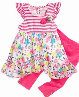 Kids Headquarters Kids Set, Little Girls Printed Floral Top and