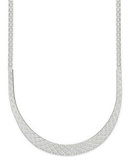 Giani Bernini Sterling Silver Necklace, Patterned Collar Necklace