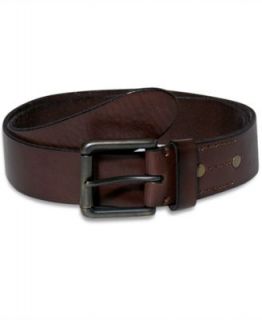 Timberland Belts, Hand Stained Leather with Edge Stitching Belt   Mens