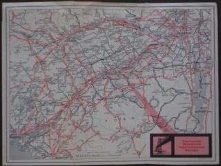 1959 CORNWALL MASSENA BRIDGE Road Map St. Lawrence River Seaway New