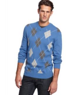 Van Heusen Sweater, Argyle V Neck Sweater   Mens Sweaters