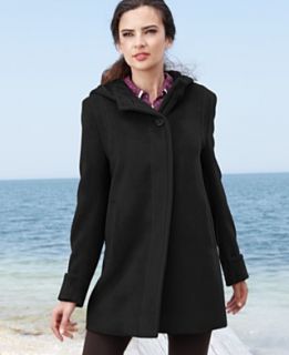 Jones New York Coat, Hooded Angora Wool Blend
