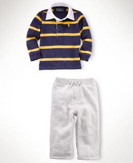 Ralph Lauren Baby Set, Baby Boys Stripe Rugby Shirt and Pants