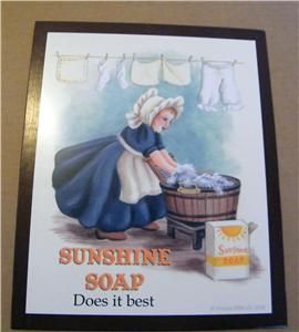 Laundry Room Sunshine Soap Retro Country Sign C Store 4 Primitive