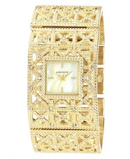 Anne Klein Watch, Womens Gold Tone Cuff Bracelet 21x20mm 10 9410MPGB