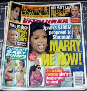 Enquirer Magazine April 23 2012 Oprah Stedman Angie Matt Lauer