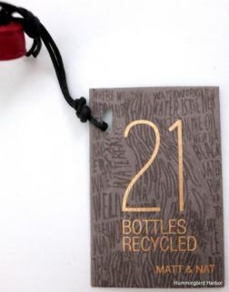 Matt Nat Ashberry Red Clutch Wallet Wristlet Vegan 21 Bottles Recycled