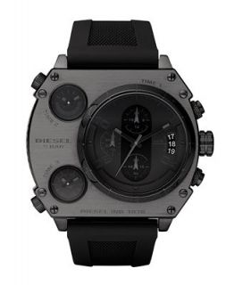 Diesel Watch, Chronograph Black Silicone Strap 55x53mm DZ4201