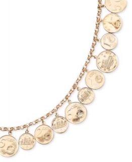 14k Gold Over Sterling Silver Bracelet, Lira Coins Charm Bracelet