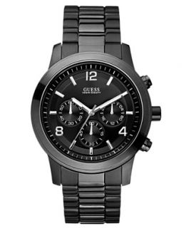 GUESS Watch, Mens Chronograph Bold Contemporary Black Ion Plated