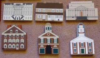 Cats Meow Wood Village Pieces PA DC NY Huge Lot of 21 Vintage