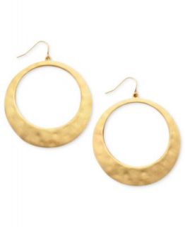 Lauren Ralph Lauren Earrings, Silvertone Hoop   Fashion Jewelry